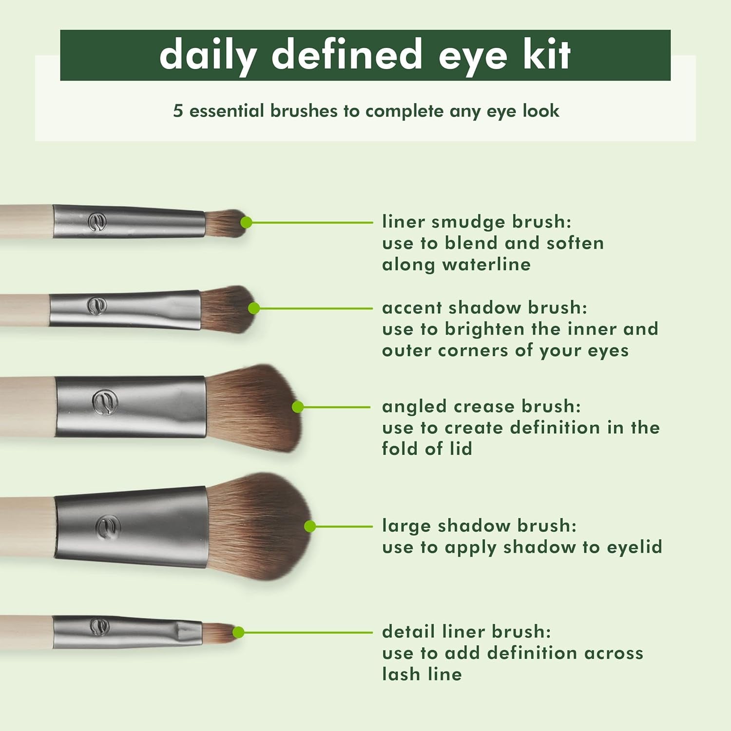 Eco-Friendly Daily Defined Brush Kit Vegan and Cruelty Free